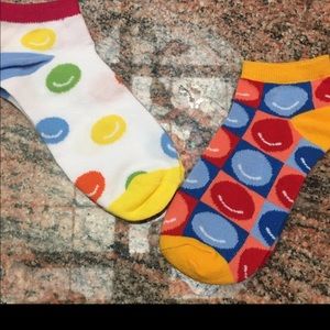 multicolored  smiley socks. 2 pairs. Brand new new